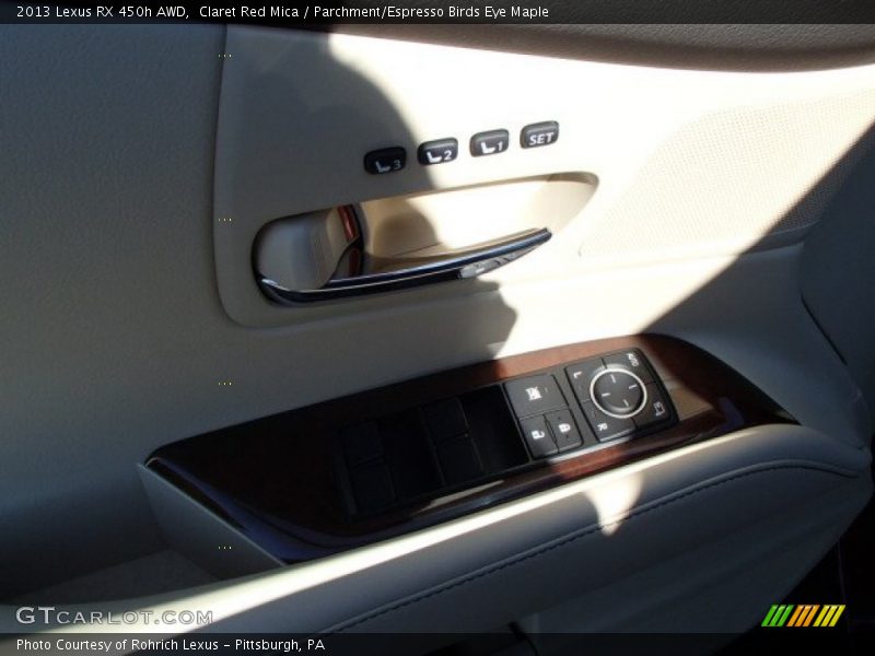 Claret Red Mica / Parchment/Espresso Birds Eye Maple 2013 Lexus RX 450h AWD