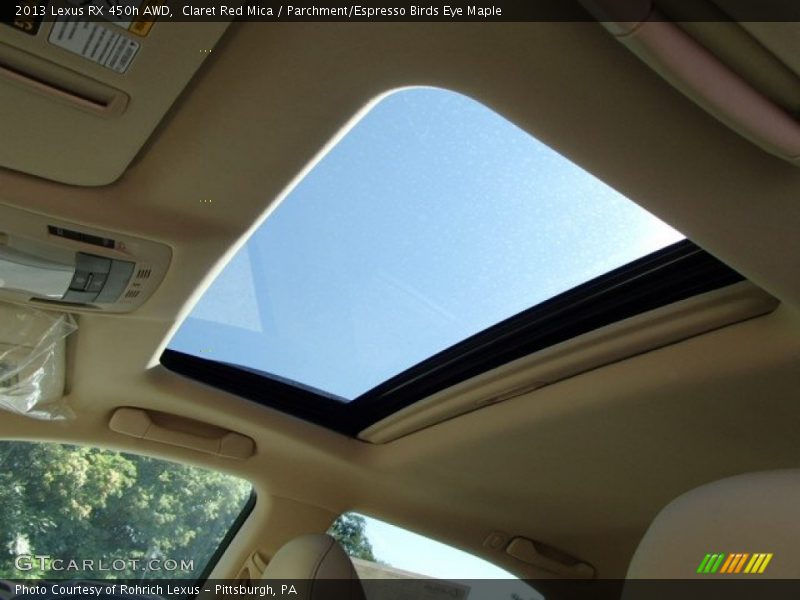 Claret Red Mica / Parchment/Espresso Birds Eye Maple 2013 Lexus RX 450h AWD