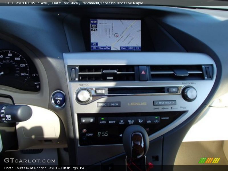 Claret Red Mica / Parchment/Espresso Birds Eye Maple 2013 Lexus RX 450h AWD