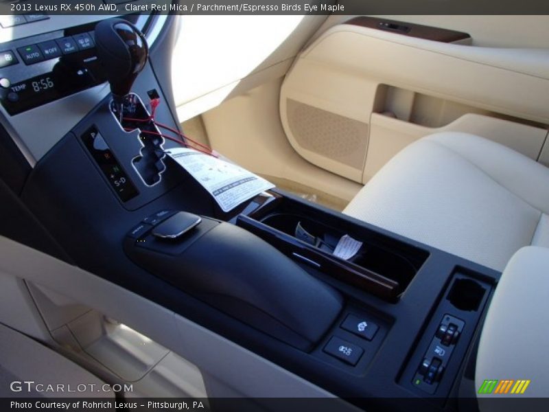 Claret Red Mica / Parchment/Espresso Birds Eye Maple 2013 Lexus RX 450h AWD