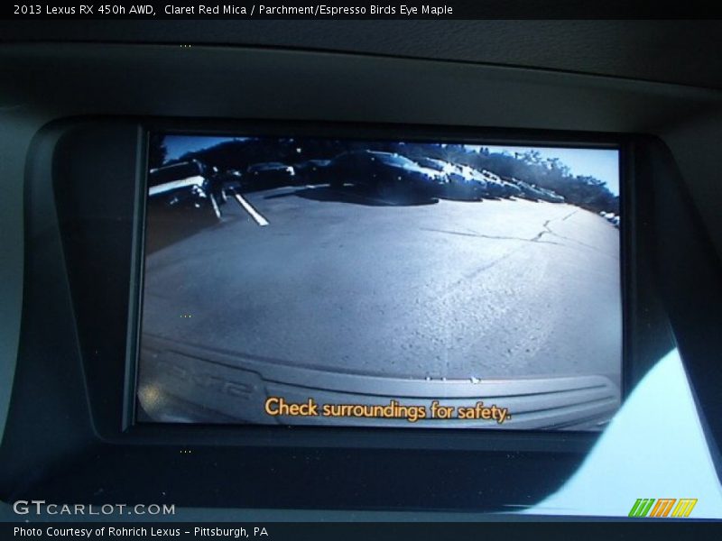 Claret Red Mica / Parchment/Espresso Birds Eye Maple 2013 Lexus RX 450h AWD