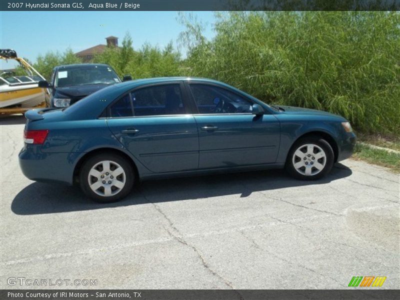 Aqua Blue / Beige 2007 Hyundai Sonata GLS
