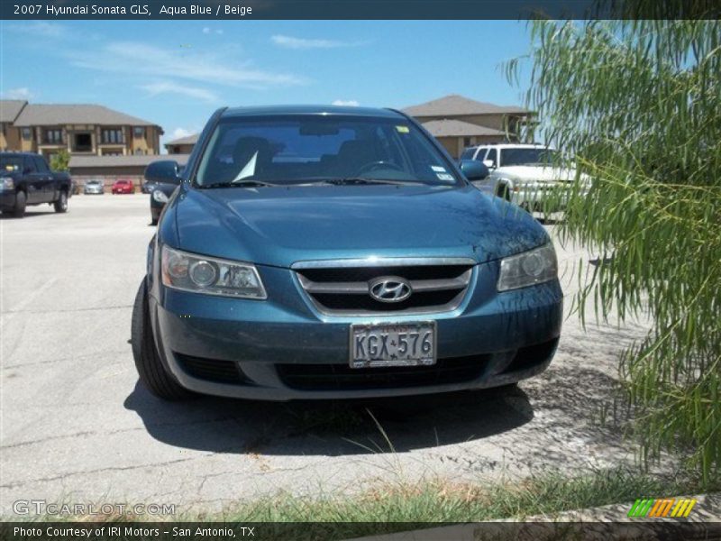 Aqua Blue / Beige 2007 Hyundai Sonata GLS