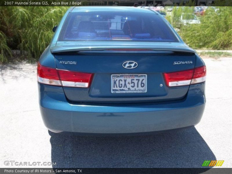 Aqua Blue / Beige 2007 Hyundai Sonata GLS