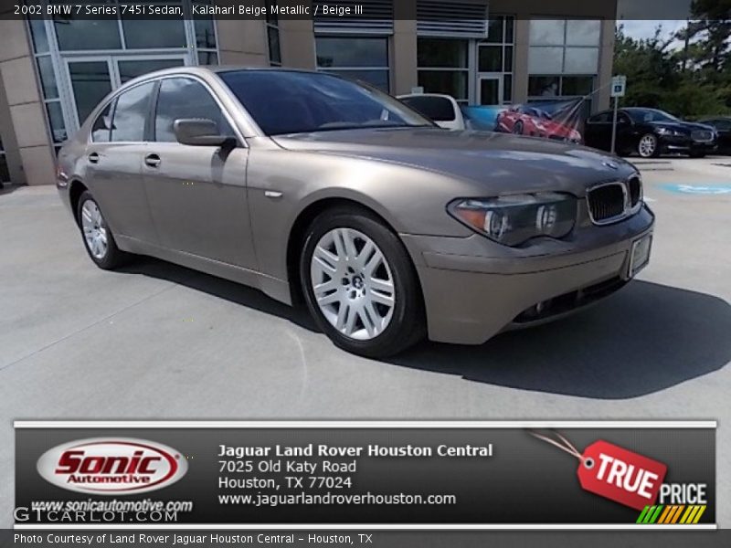 Kalahari Beige Metallic / Beige III 2002 BMW 7 Series 745i Sedan