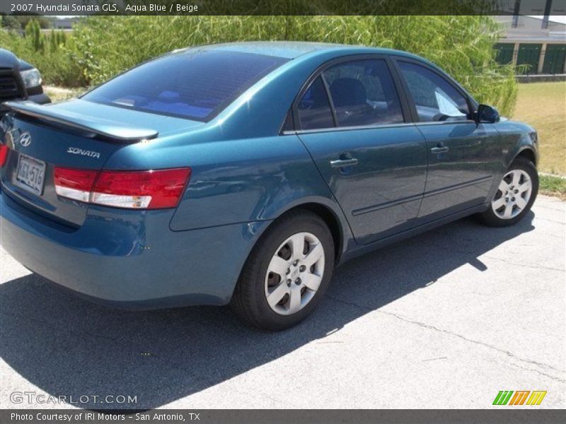 Aqua Blue / Beige 2007 Hyundai Sonata GLS