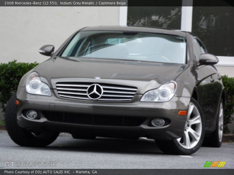 Indium Grey Metallic / Cashmere Beige 2008 Mercedes-Benz CLS 550