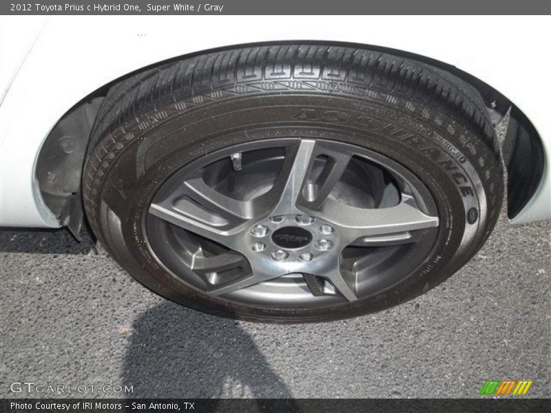 Super White / Gray 2012 Toyota Prius c Hybrid One