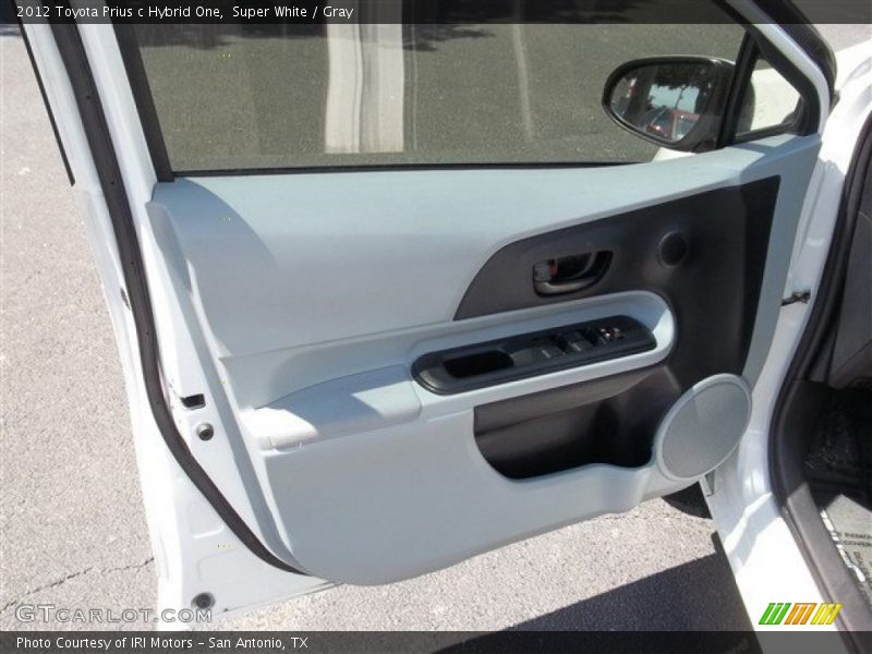 Super White / Gray 2012 Toyota Prius c Hybrid One
