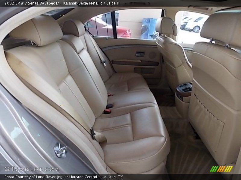 Rear Seat of 2002 7 Series 745i Sedan