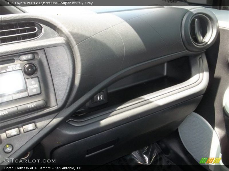Super White / Gray 2012 Toyota Prius c Hybrid One