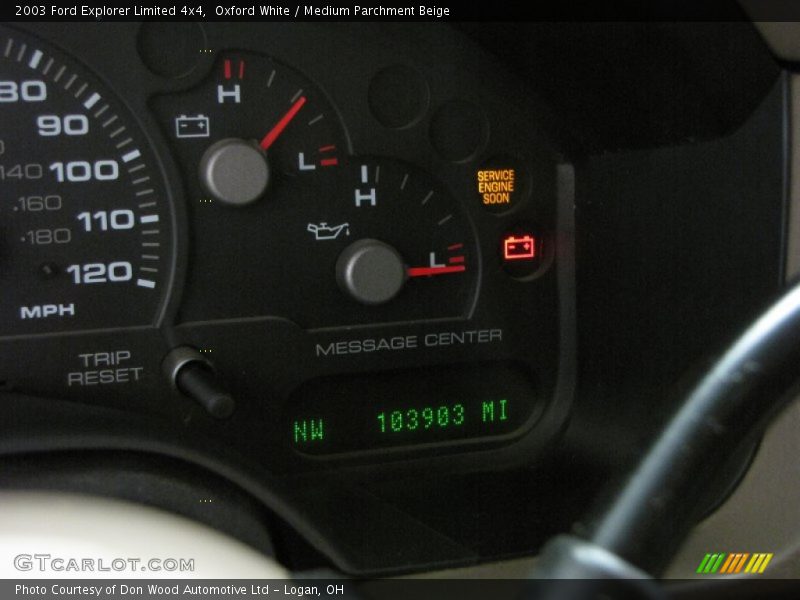 Oxford White / Medium Parchment Beige 2003 Ford Explorer Limited 4x4