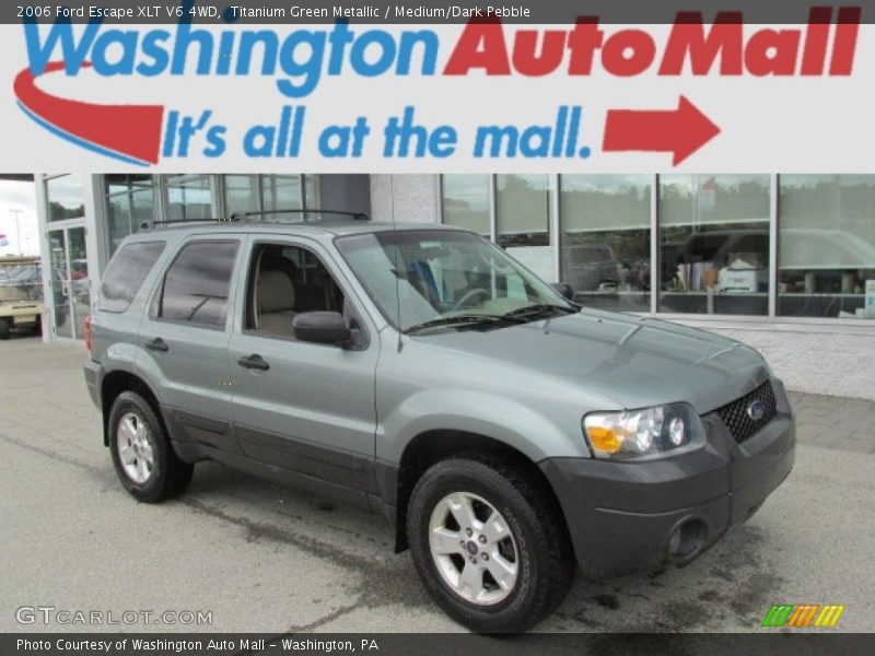 Titanium Green Metallic / Medium/Dark Pebble 2006 Ford Escape XLT V6 4WD