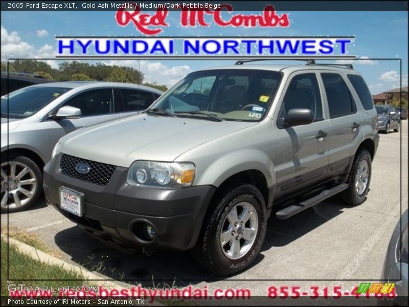 Gold Ash Metallic / Medium/Dark Pebble Beige 2005 Ford Escape XLT