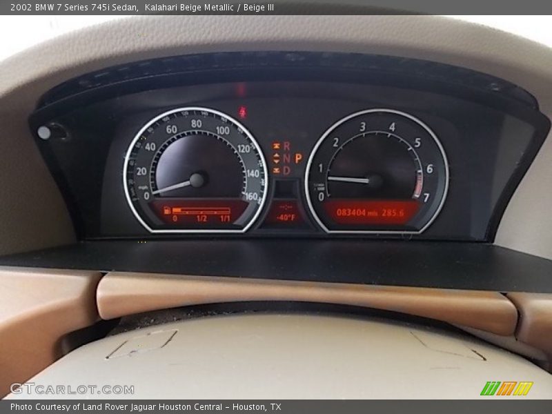  2002 7 Series 745i Sedan 745i Sedan Gauges
