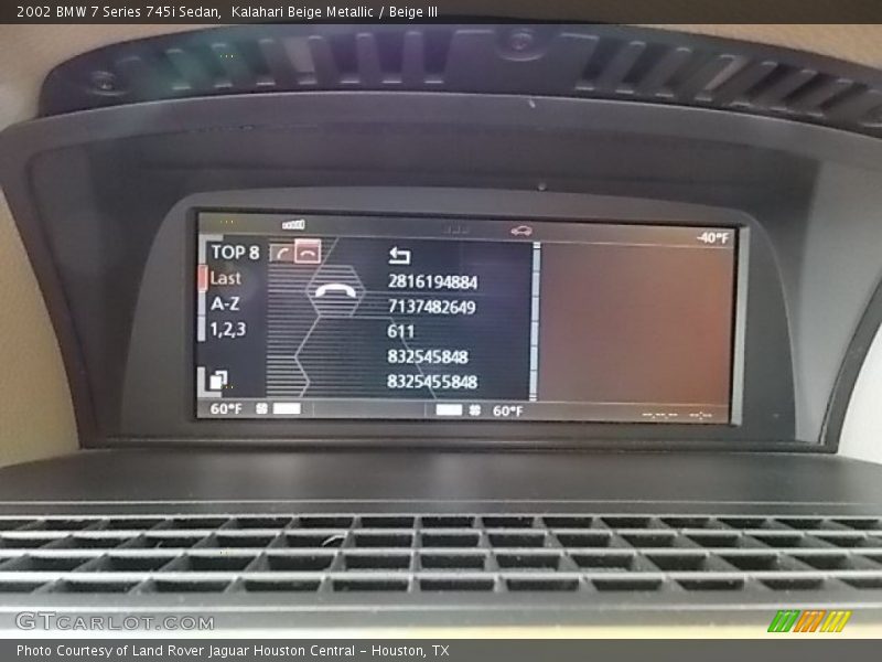 Kalahari Beige Metallic / Beige III 2002 BMW 7 Series 745i Sedan