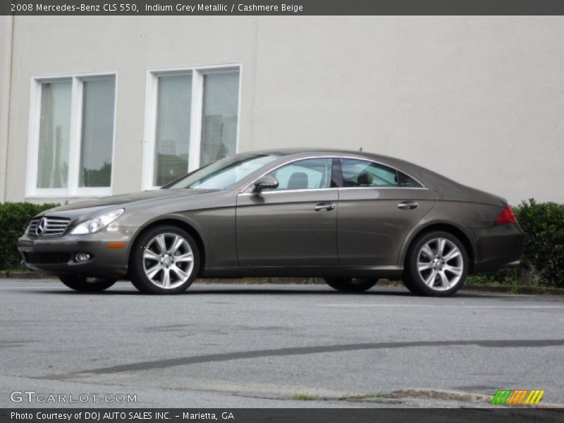 Indium Grey Metallic / Cashmere Beige 2008 Mercedes-Benz CLS 550