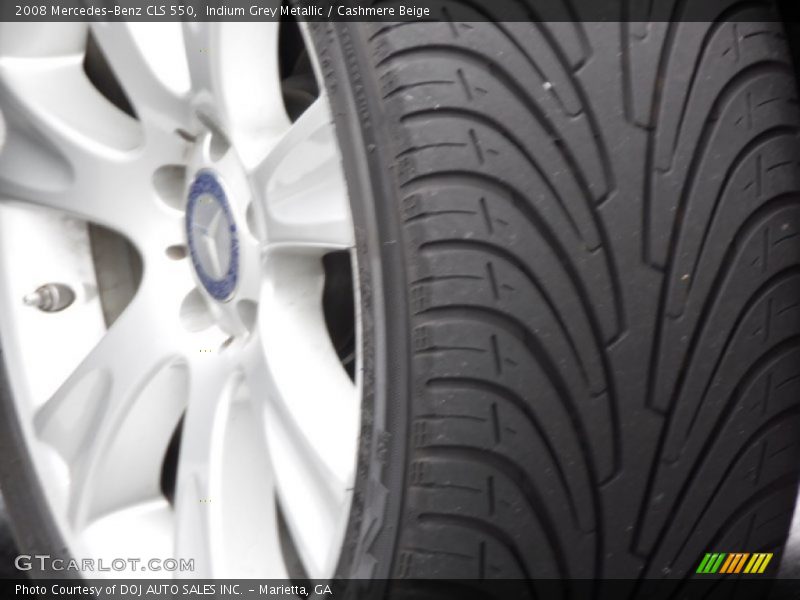 Indium Grey Metallic / Cashmere Beige 2008 Mercedes-Benz CLS 550