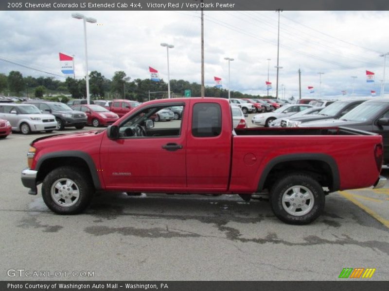 Victory Red / Very Dark Pewter 2005 Chevrolet Colorado LS Extended Cab 4x4