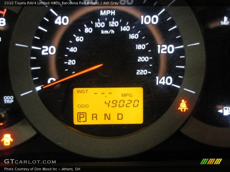 Barcelona Red Metallic / Ash Gray 2010 Toyota RAV4 Limited 4WD