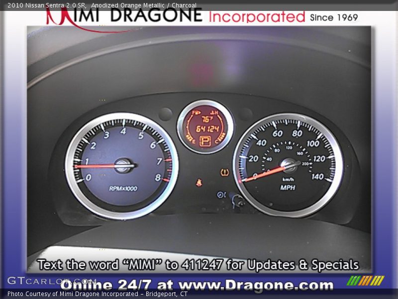 Anodized Orange Metallic / Charcoal 2010 Nissan Sentra 2.0 SR
