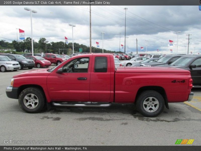 Flame Red / Medium Slate Gray 2005 Dodge Dakota SLT Club Cab 4x4