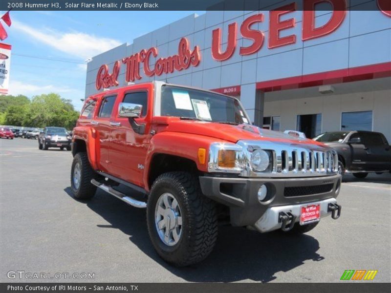 Solar Flare Metallic / Ebony Black 2008 Hummer H3