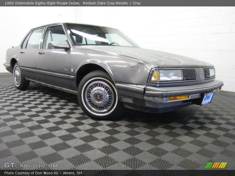 Medium Slate Gray Metallic / Gray 1989 Oldsmobile Eighty-Eight Royale Sedan