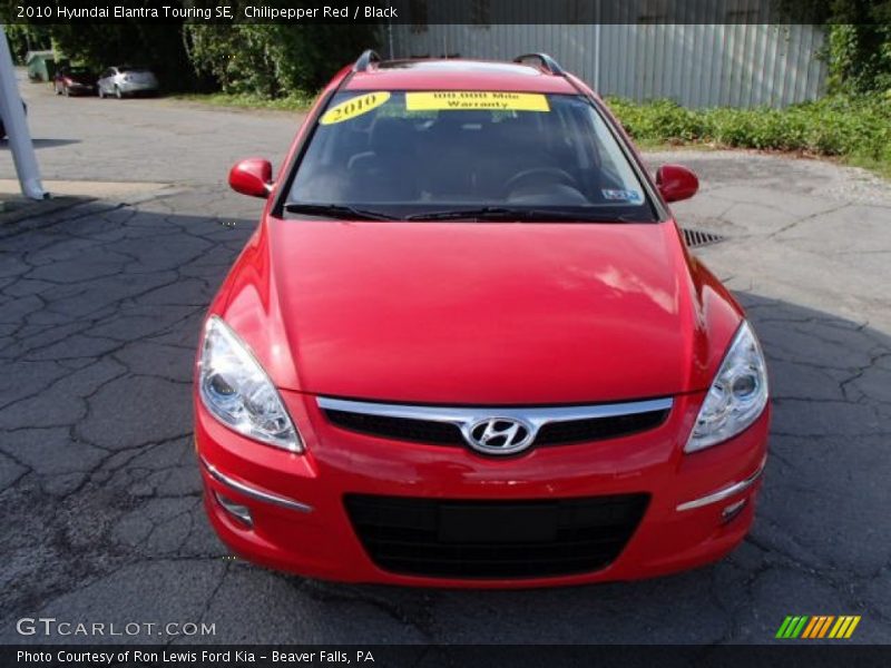 Chilipepper Red / Black 2010 Hyundai Elantra Touring SE