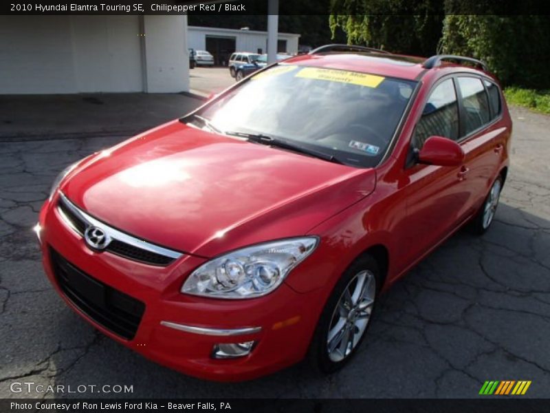 Chilipepper Red / Black 2010 Hyundai Elantra Touring SE