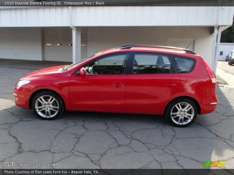 Chilipepper Red / Black 2010 Hyundai Elantra Touring SE