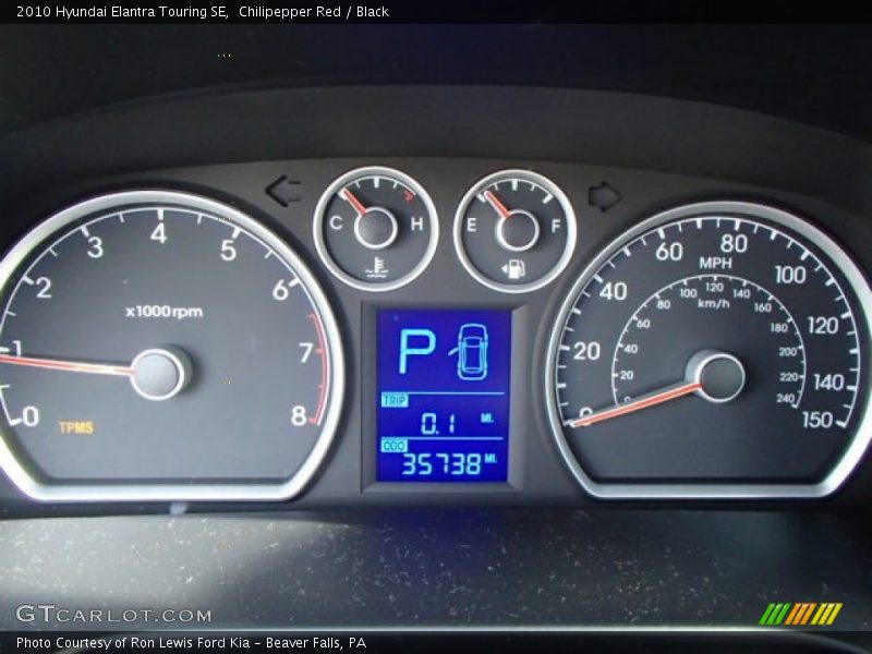 Chilipepper Red / Black 2010 Hyundai Elantra Touring SE