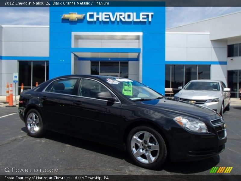 Black Granite Metallic / Titanium 2012 Chevrolet Malibu LS