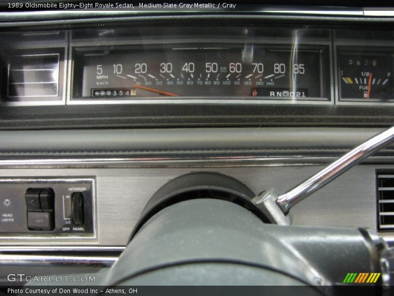 Medium Slate Gray Metallic / Gray 1989 Oldsmobile Eighty-Eight Royale Sedan