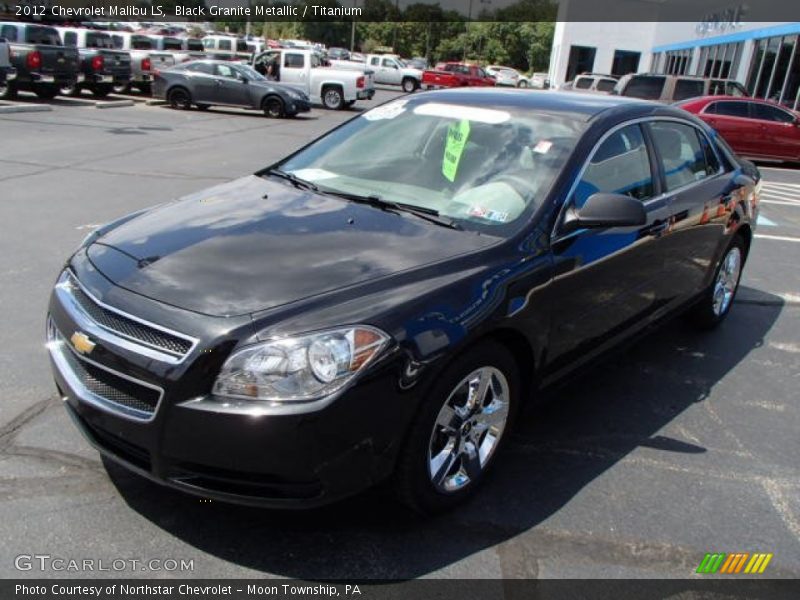 Black Granite Metallic / Titanium 2012 Chevrolet Malibu LS