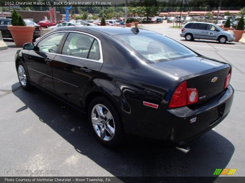 Black Granite Metallic / Titanium 2012 Chevrolet Malibu LS