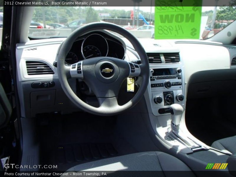 Black Granite Metallic / Titanium 2012 Chevrolet Malibu LS