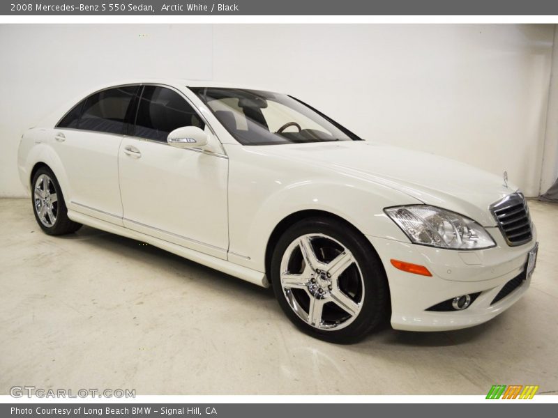 Arctic White / Black 2008 Mercedes-Benz S 550 Sedan