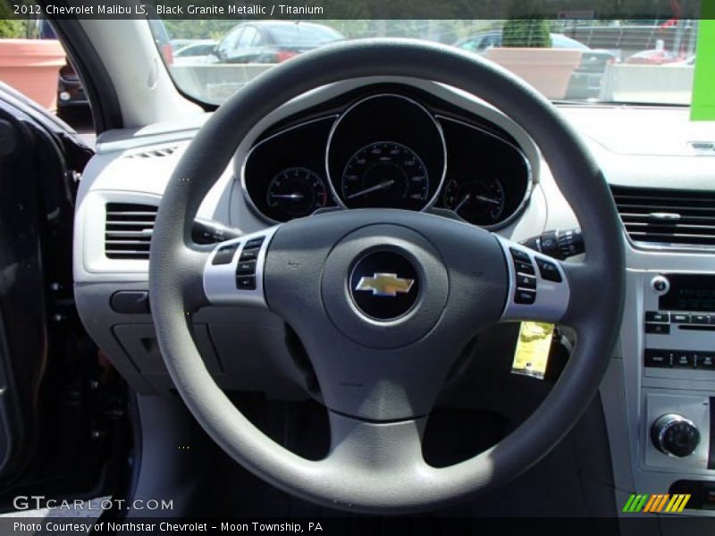 Black Granite Metallic / Titanium 2012 Chevrolet Malibu LS