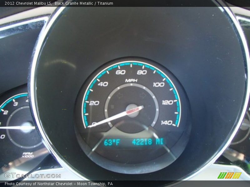 Black Granite Metallic / Titanium 2012 Chevrolet Malibu LS
