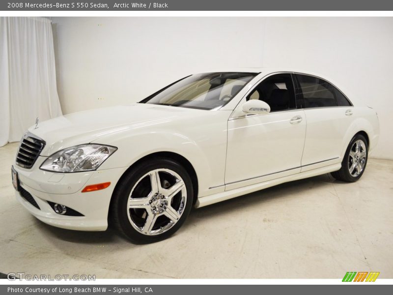 Arctic White / Black 2008 Mercedes-Benz S 550 Sedan