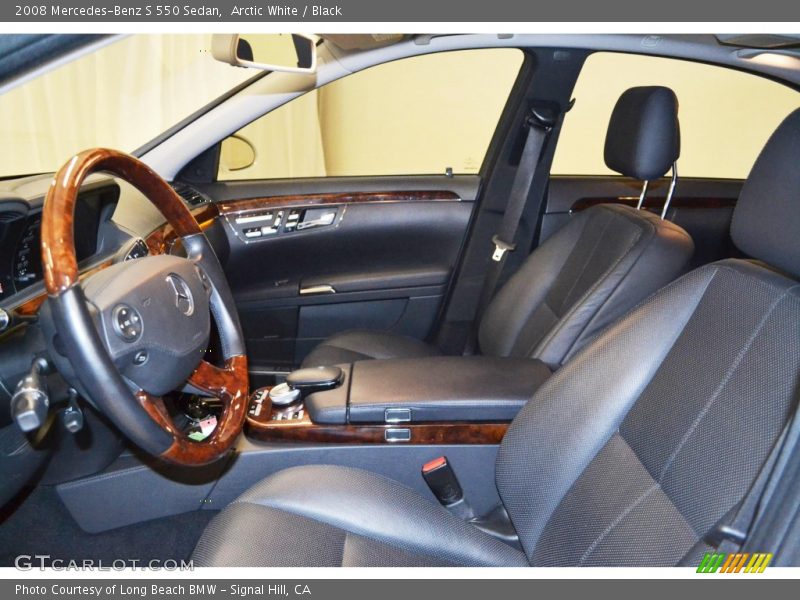 Arctic White / Black 2008 Mercedes-Benz S 550 Sedan
