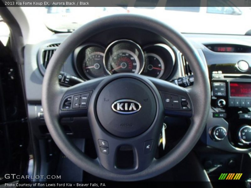 Aurora Black / Black 2013 Kia Forte Koup EX