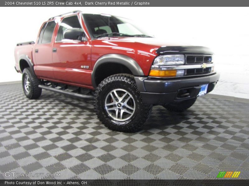 Dark Cherry Red Metallic / Graphite 2004 Chevrolet S10 LS ZR5 Crew Cab 4x4