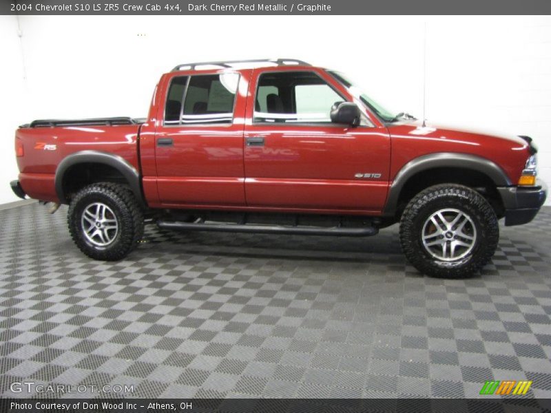 Dark Cherry Red Metallic / Graphite 2004 Chevrolet S10 LS ZR5 Crew Cab 4x4