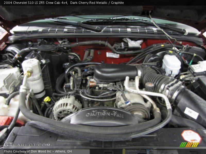 Dark Cherry Red Metallic / Graphite 2004 Chevrolet S10 LS ZR5 Crew Cab 4x4