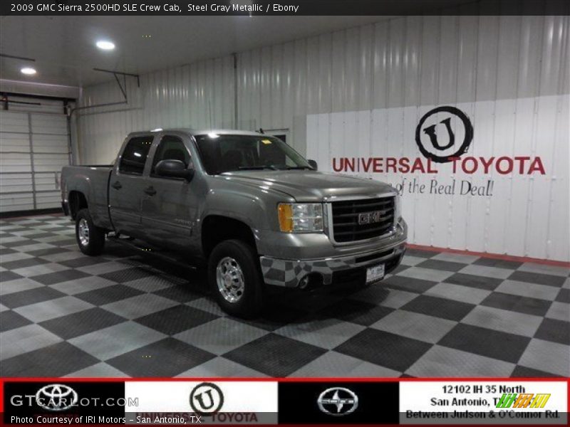 Steel Gray Metallic / Ebony 2009 GMC Sierra 2500HD SLE Crew Cab