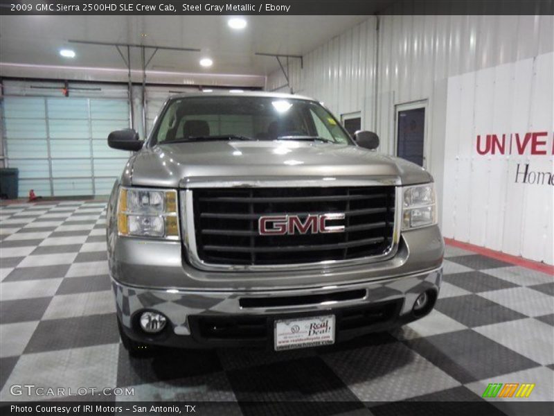Steel Gray Metallic / Ebony 2009 GMC Sierra 2500HD SLE Crew Cab