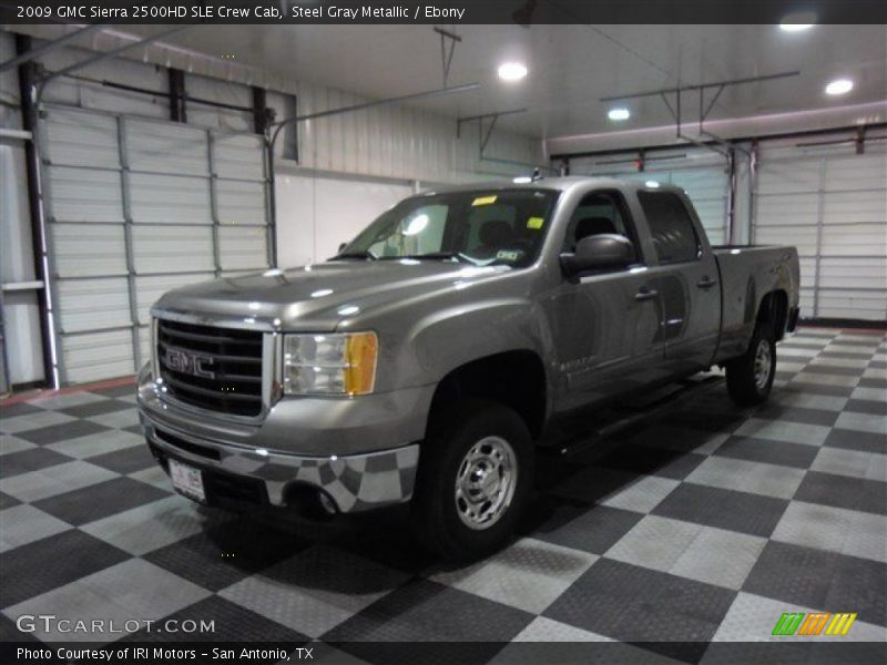 Steel Gray Metallic / Ebony 2009 GMC Sierra 2500HD SLE Crew Cab