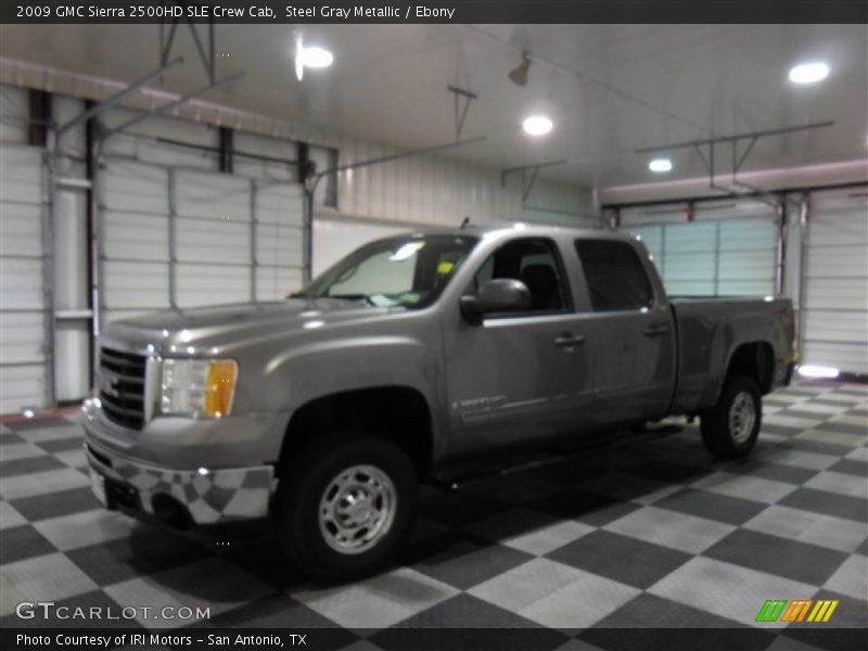 Steel Gray Metallic / Ebony 2009 GMC Sierra 2500HD SLE Crew Cab